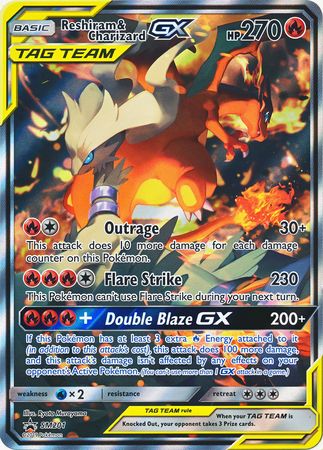 Reshiram & Charizard GX (SM201) (Jumbo Card) [Sun & Moon: Black Star Promos] | Clutch Gaming