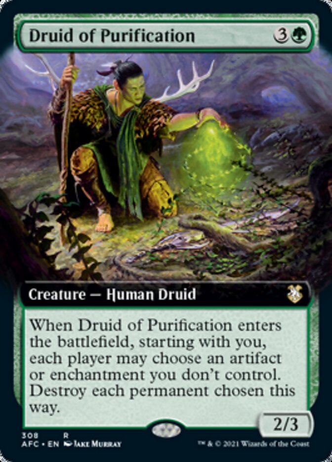 Druid of Purification (Extended Art) [Dungeons & Dragons: Adventures in the Forgotten Realms Commander] | Clutch Gaming