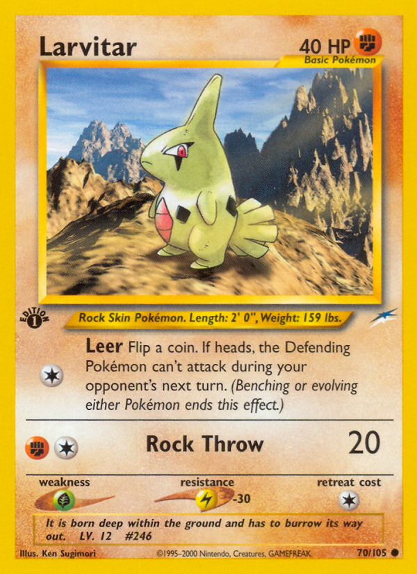 Larvitar (70/105) [Neo Destiny 1st Edition] | Clutch Gaming