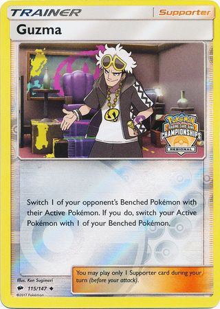 Guzma (115/147) (League Promo) [Sun & Moon: Burning Shadows] | Clutch Gaming