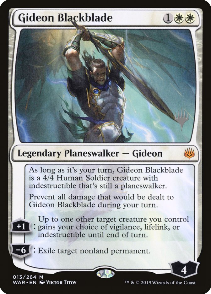 Gideon Blackblade (Promo Pack) [War of the Spark Promos] | Clutch Gaming