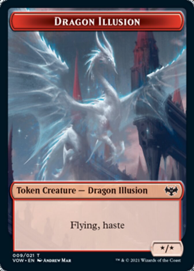 Insect // Dragon Illusion Double-Sided Token [Innistrad: Crimson Vow Tokens] | Clutch Gaming