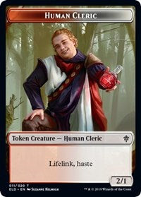 Human Cleric // Food (18) Double-Sided Token [Throne of Eldraine Tokens] | Clutch Gaming