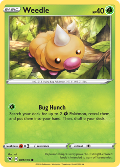 Weedle (001/185) [Sword & Shield: Vivid Voltage] | Clutch Gaming