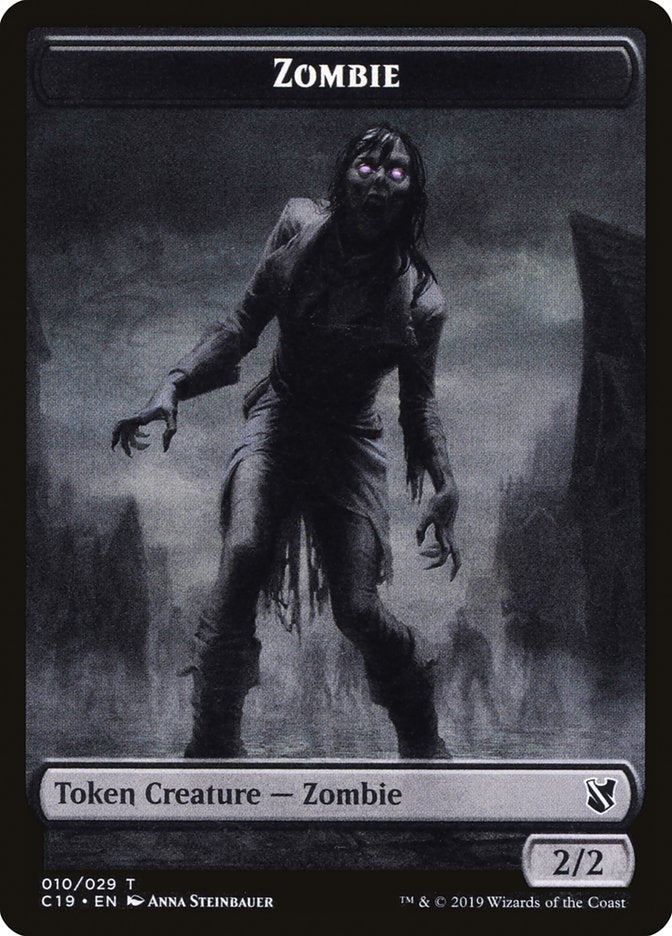 Ob Nixilis, Reignited Emblem // Zombie (010) Double-Sided Token [Commander 2019 Tokens] | Clutch Gaming