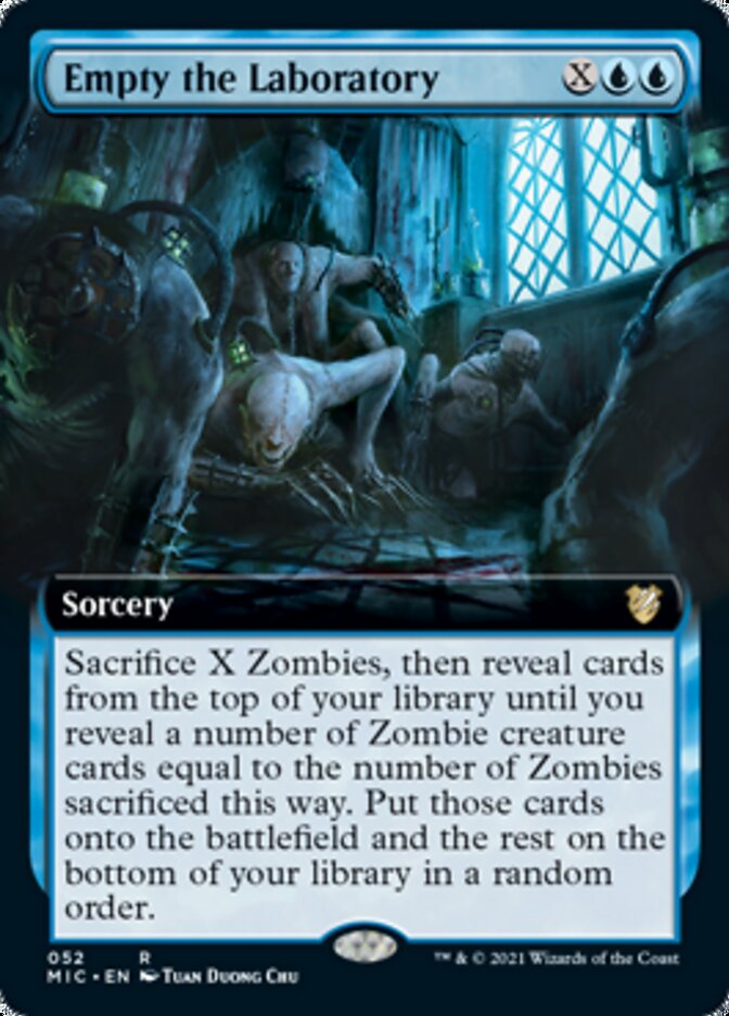 Empty the Laboratory (Extended Art) [Innistrad: Midnight Hunt Commander] | Clutch Gaming