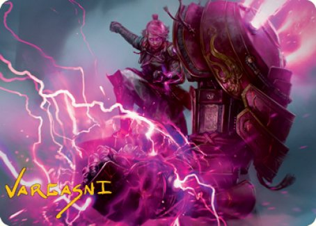 Voltage Surge Art Card (Gold-Stamped Signature) [Kamigawa: Neon Dynasty Art Series] | Clutch Gaming