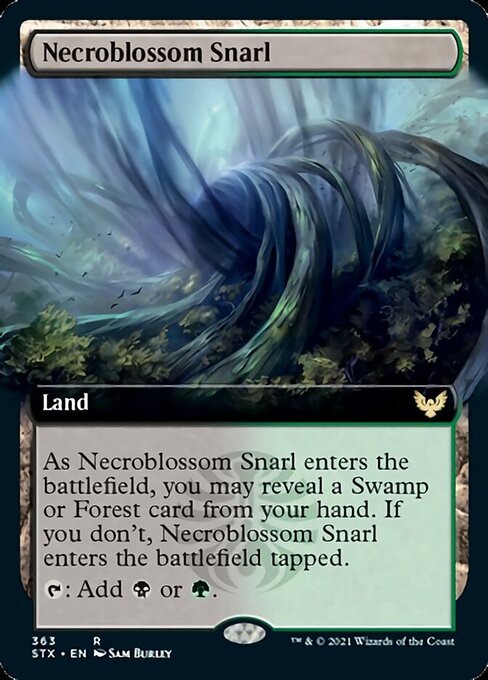 Necroblossom Snarl (Extended Art) [Strixhaven: School of Mages] | Clutch Gaming