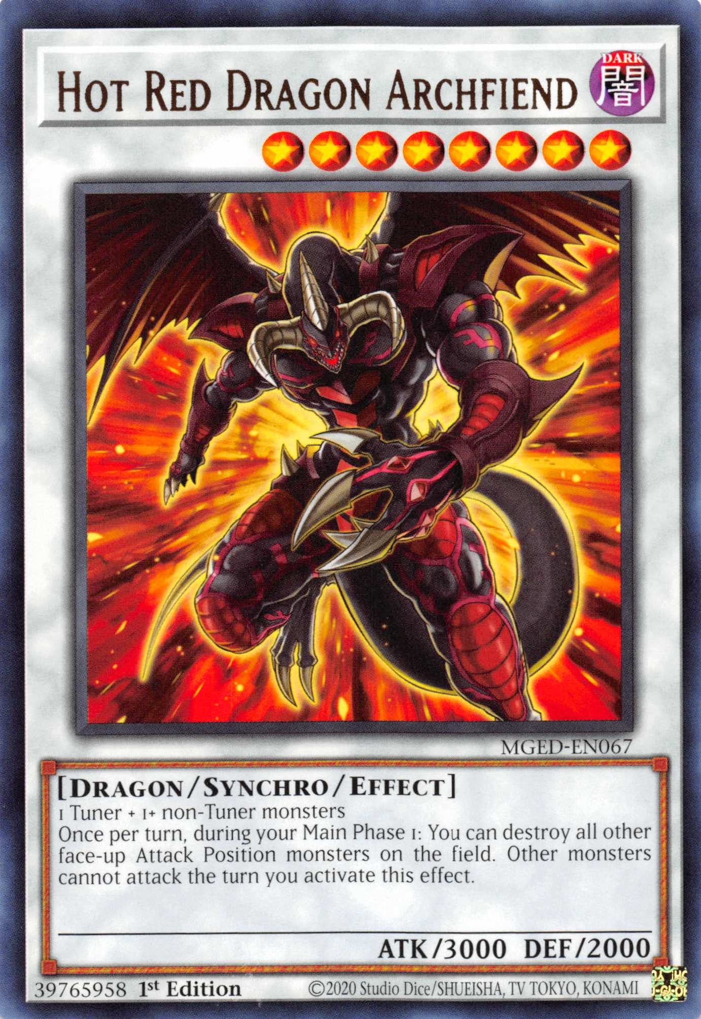 Hot Red Dragon Archfiend [MGED-EN067] Rare | Clutch Gaming