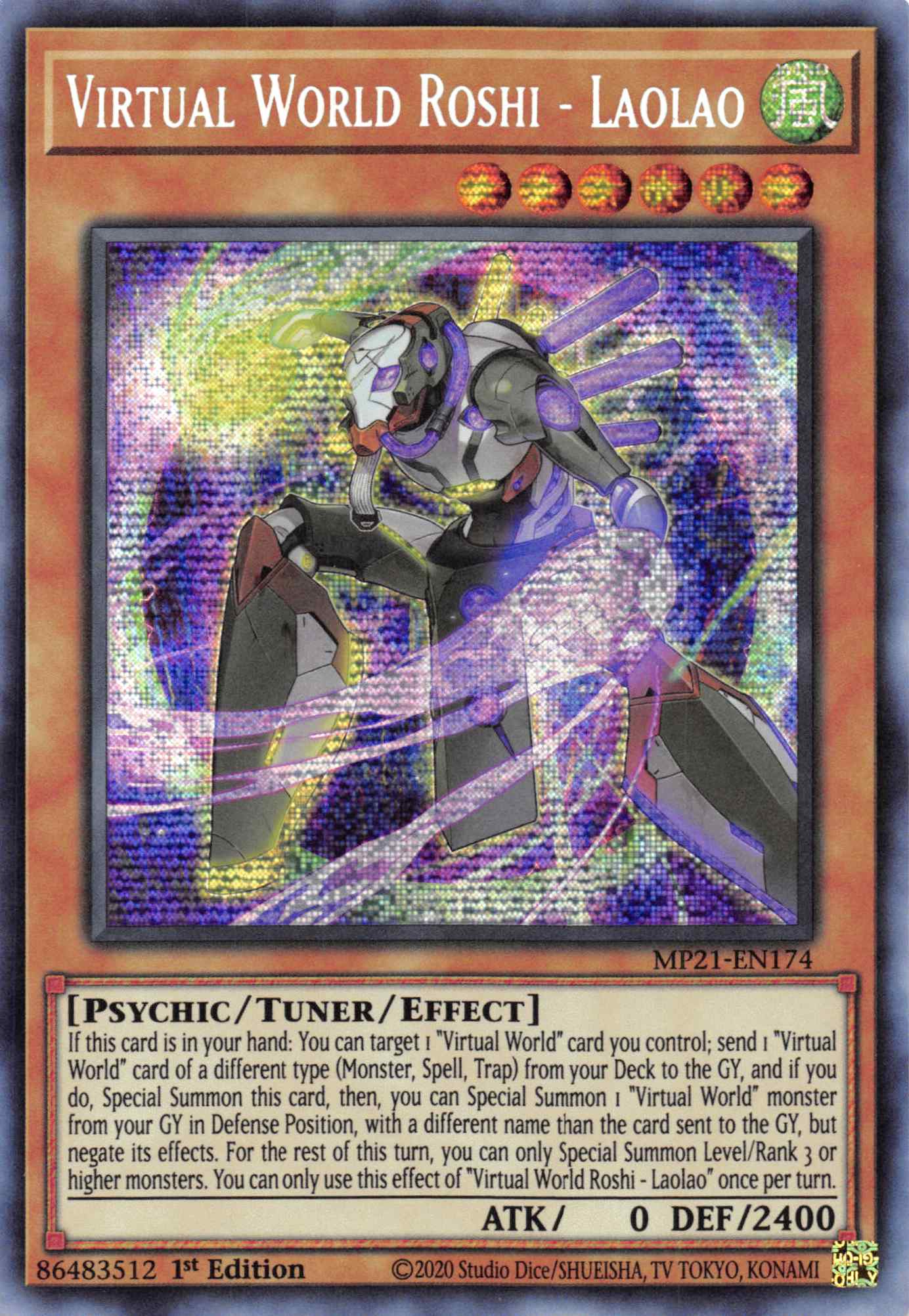 Virtual World Roshi - Laolao [MP21-EN174] Prismatic Secret Rare | Clutch Gaming