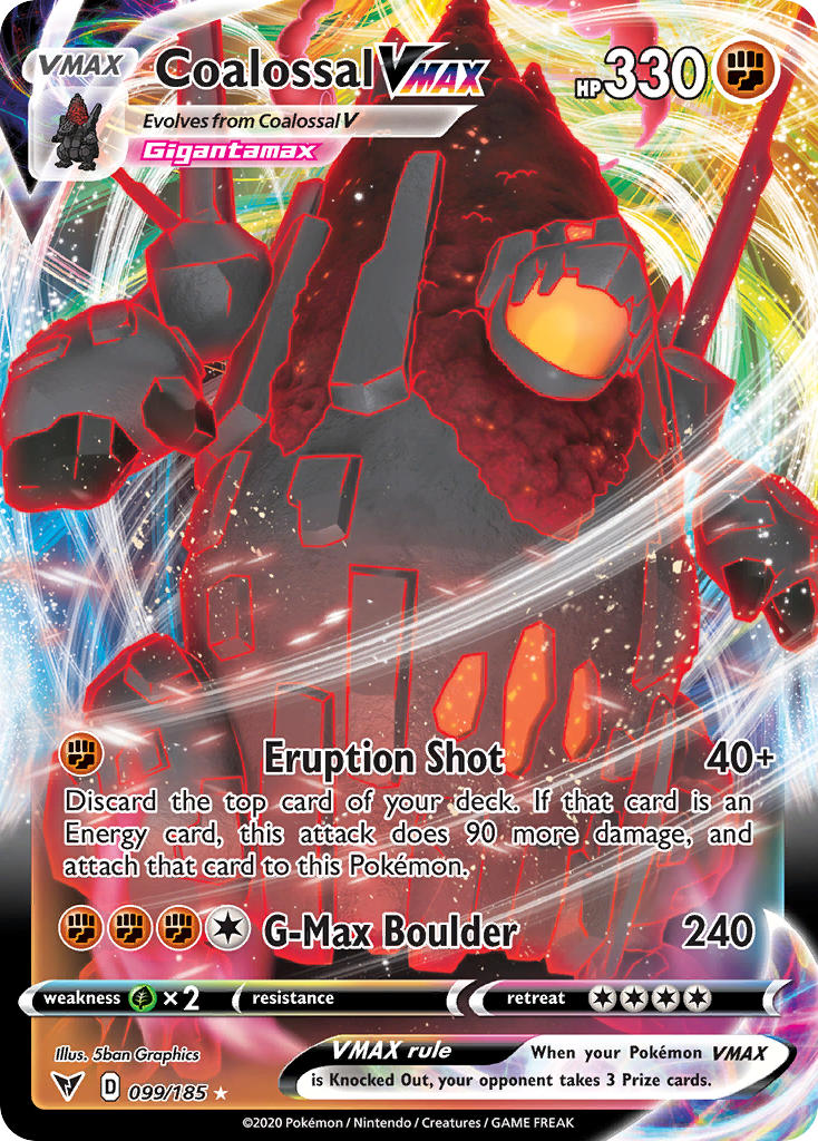 Coalossal VMAX (099/185) [Sword & Shield: Vivid Voltage] | Clutch Gaming