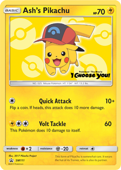 Ash's Pikachu (SM111) [Sun & Moon: Black Star Promos] | Clutch Gaming