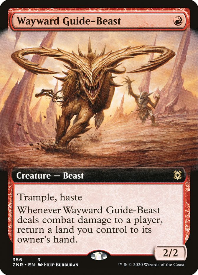 Wayward Guide-Beast (Extended Art) [Zendikar Rising] | Clutch Gaming