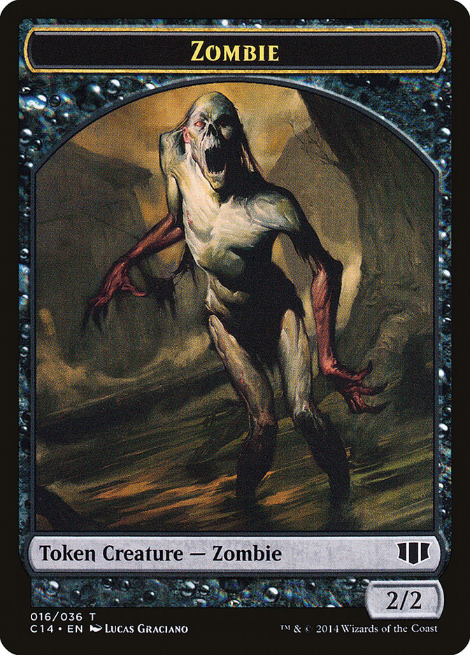 Ob Nixilis of the Black Oath Emblem // Zombie (016/036) Double-Sided Token [Commander 2014 Tokens] | Clutch Gaming