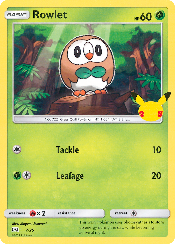 Rowlet (7/25) [McDonald's 25th Anniversary] | Clutch Gaming