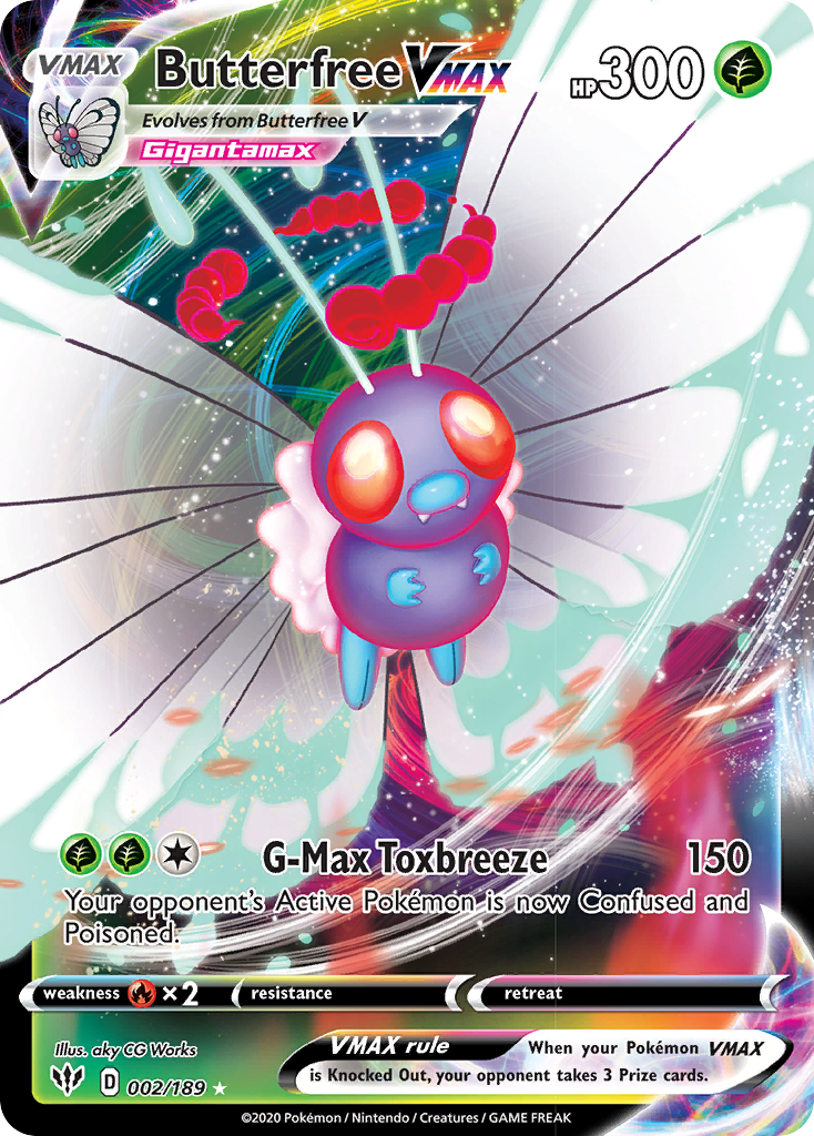 Butterfree VMAX (002/189) [Sword & Shield: Darkness Ablaze] | Clutch Gaming