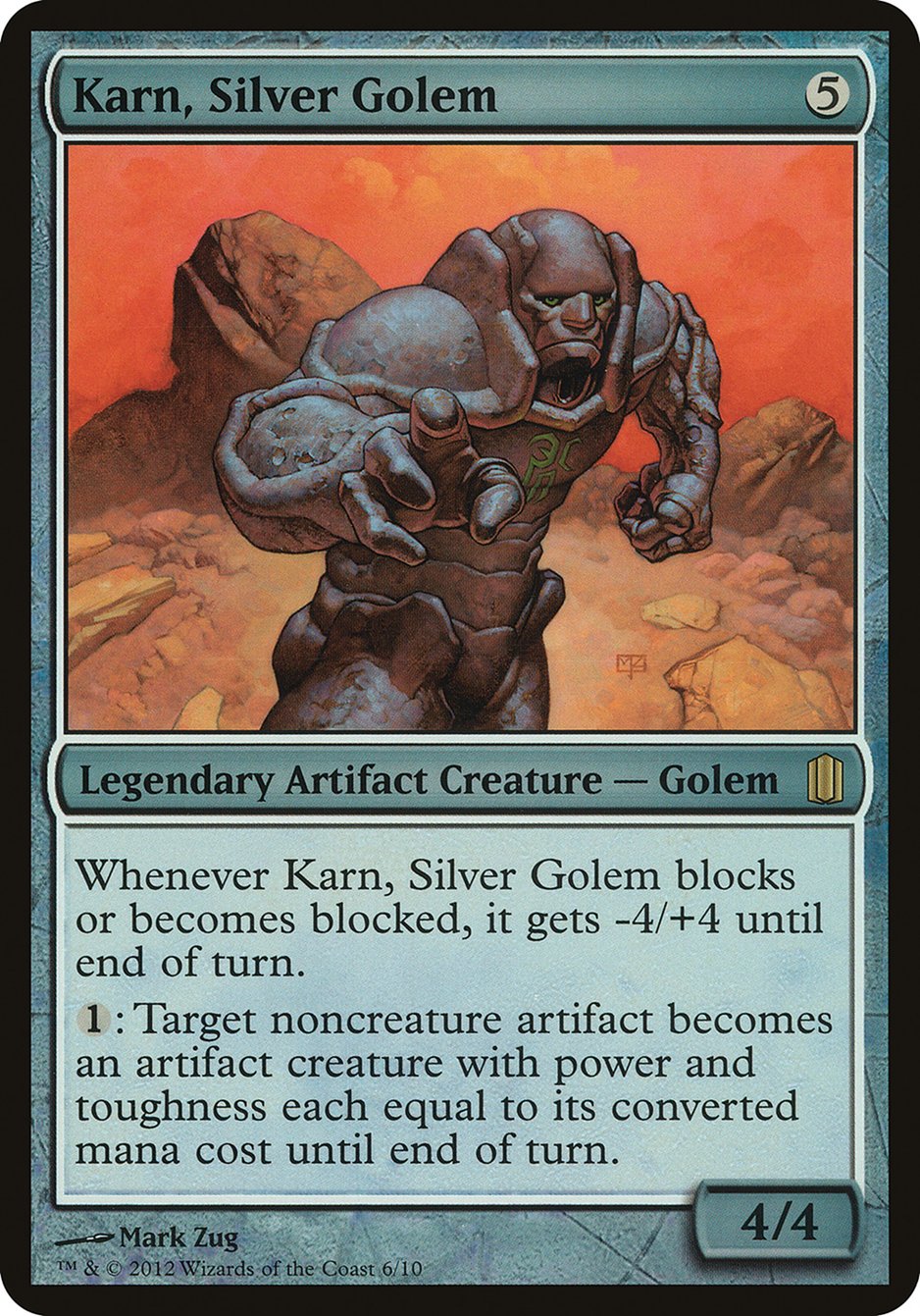 Karn, Silver Golem (Oversized) [Commander's Arsenal Oversized] | Clutch Gaming