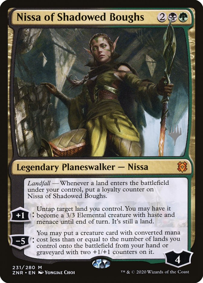 Nissa of Shadowed Boughs (Promo Pack) [Zendikar Rising Promos] | Clutch Gaming