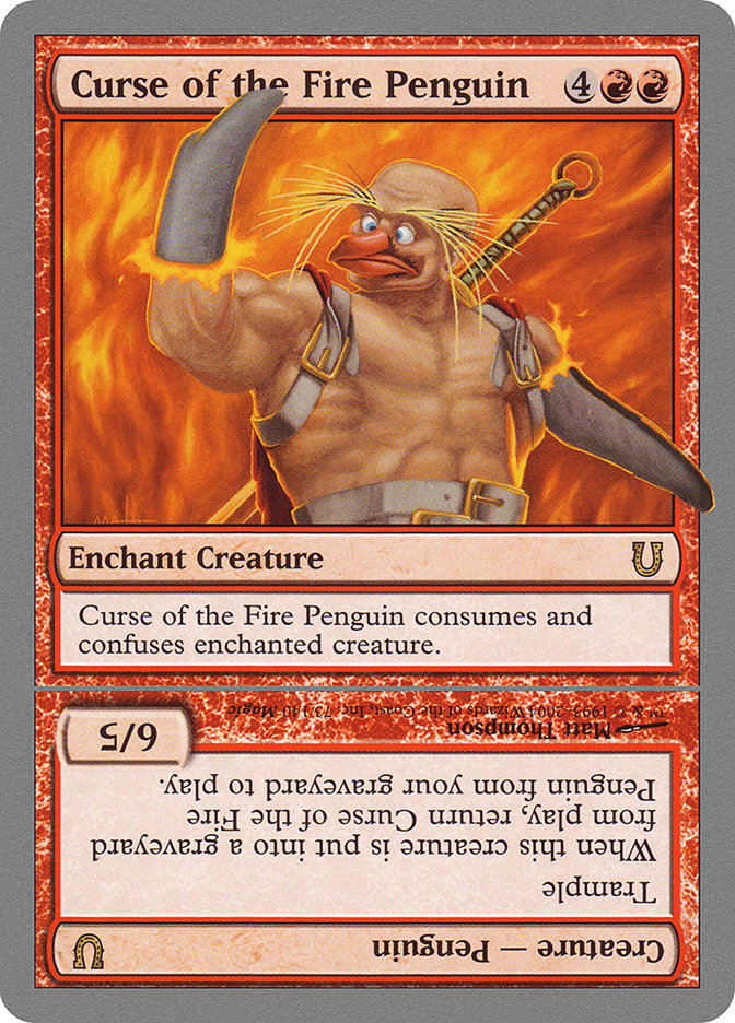 Curse of the Fire Penguin // Curse of the Fire Penguin Creature [Unhinged] | Clutch Gaming