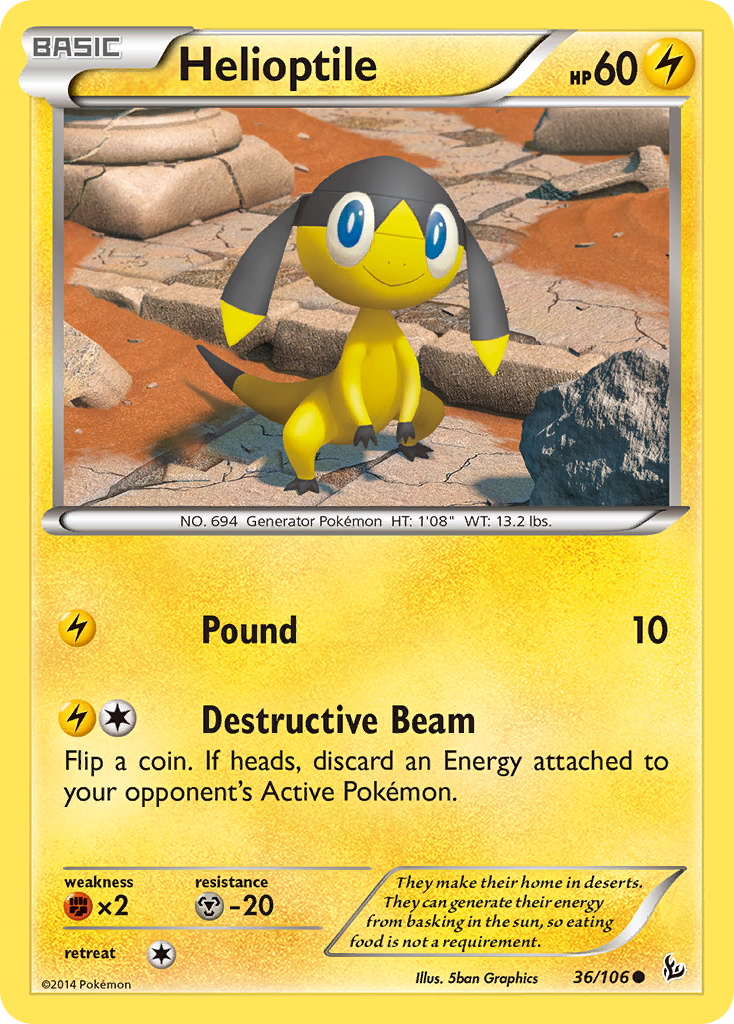 Helioptile (36/106) [XY: Flashfire] | Clutch Gaming