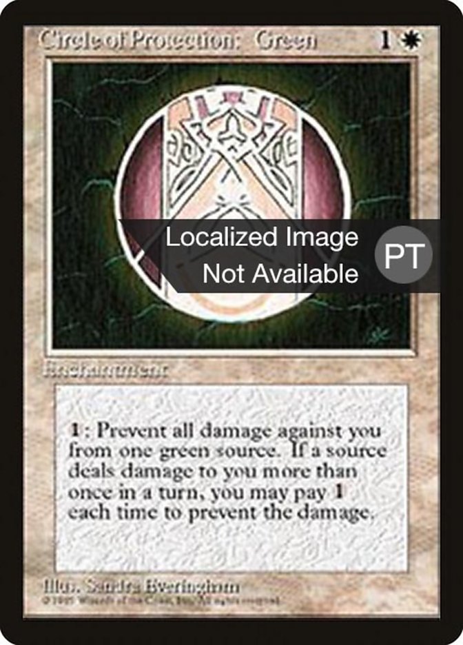 Circle of Protection: Green [Fourth Edition (Foreign Black Border)] | Clutch Gaming