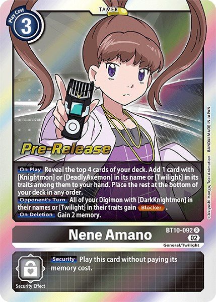 Nene Amano [BT10-092] [Xros Encounter Pre-Release Cards] | Clutch Gaming