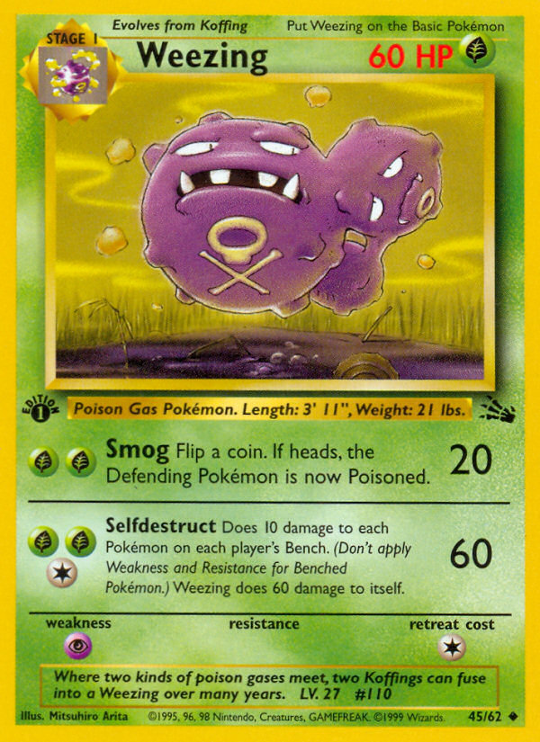 Weezing (45/62) [Fossil 1st Edition] | Clutch Gaming