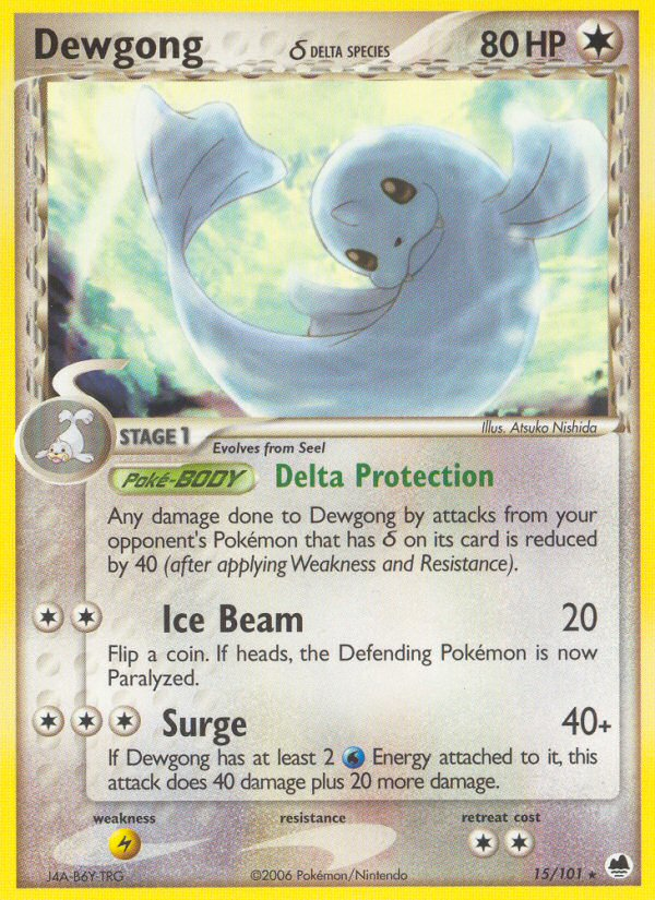 Dewgong (15/101) (Delta Species) [EX: Dragon Frontiers] | Clutch Gaming