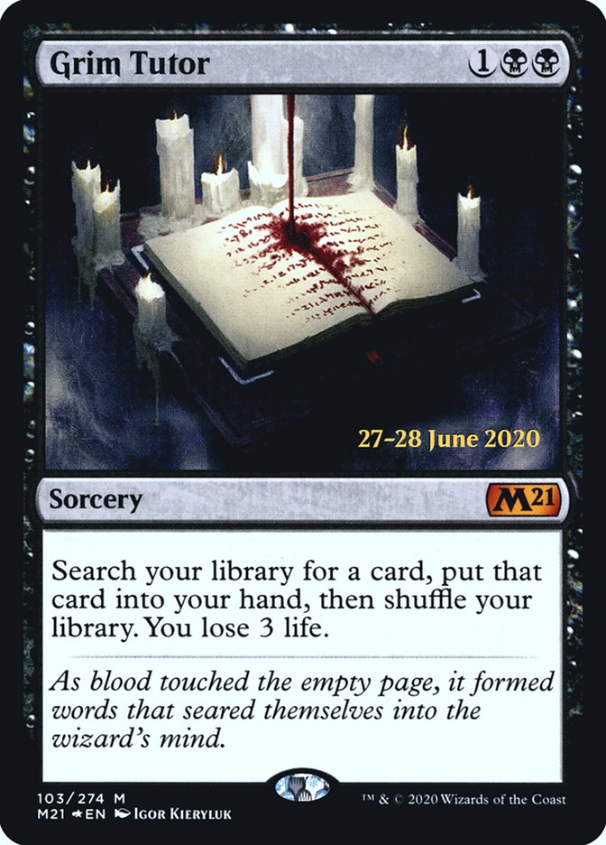 Grim Tutor [Core Set 2021 Prerelease Promos] | Clutch Gaming