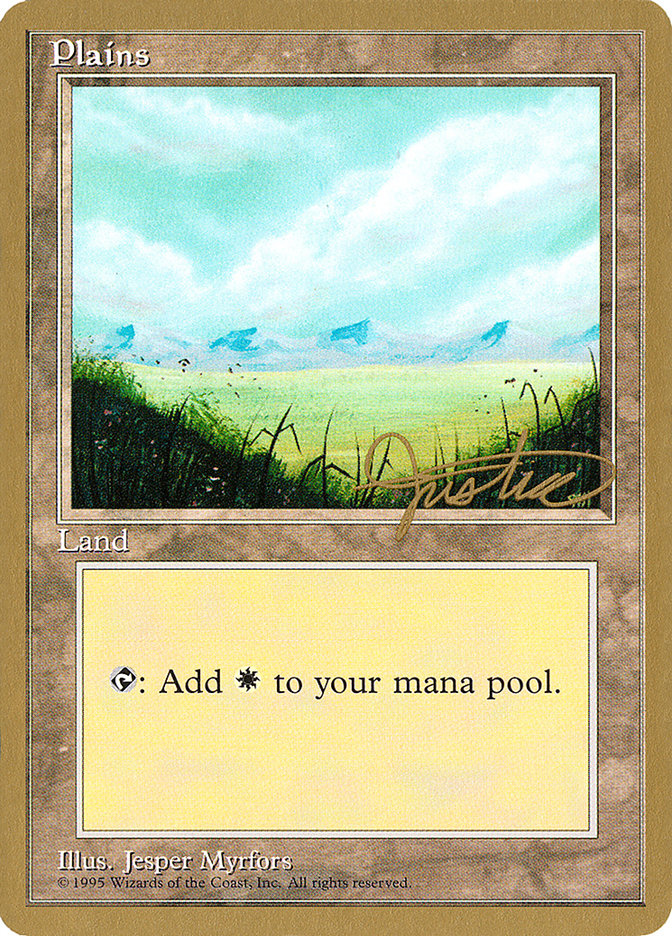 Plains (mj366) (Mark Justice) [Pro Tour Collector Set] | Clutch Gaming