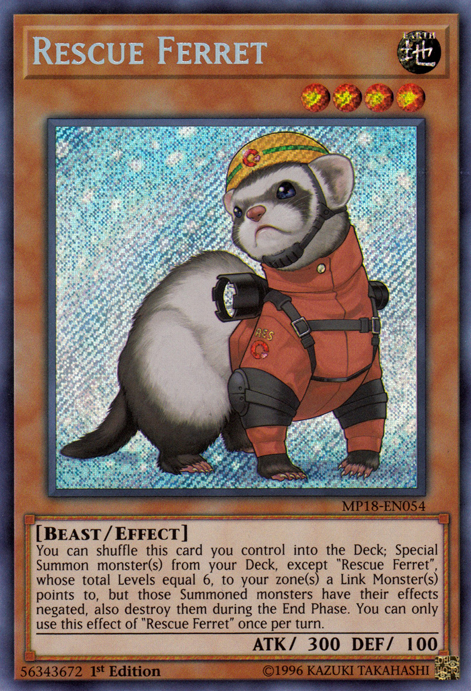 Rescue Ferret [MP18-EN054] Secret Rare | Clutch Gaming