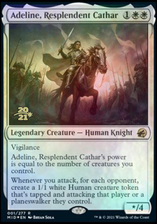 Adeline, Resplendent Cathar [Innistrad: Midnight Hunt Prerelease Promos] | Clutch Gaming