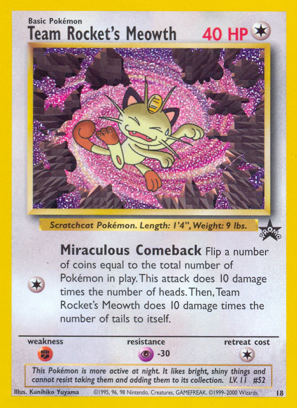 Team Rocket's Meowth (18) [Wizards of the Coast: Black Star Promos] | Clutch Gaming