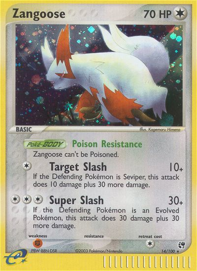 Zangoose (14/100) [EX: Sandstorm] | Clutch Gaming