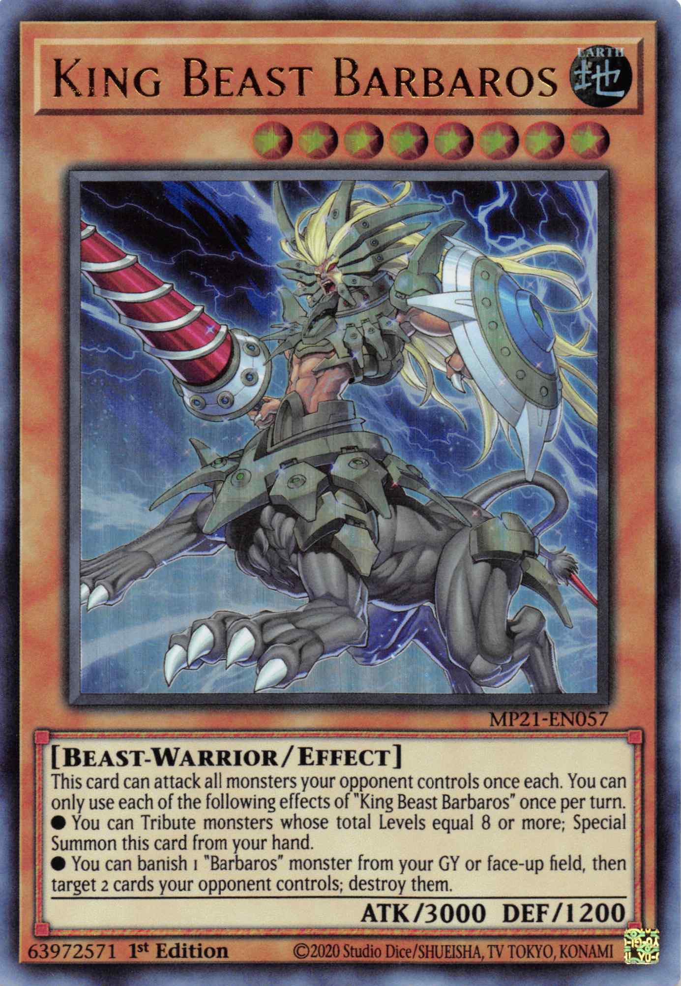 King Beast Barbaros [MP21-EN057] Ultra Rare | Clutch Gaming