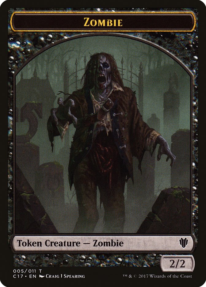 Vampire // Zombie Double-Sided Token [Commander 2017 Tokens] | Clutch Gaming