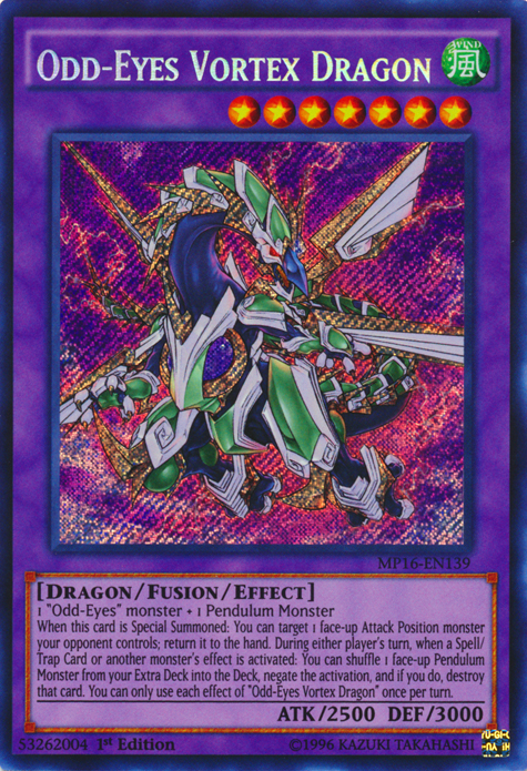 Odd-Eyes Vortex Dragon [MP16-EN139] Secret Rare | Clutch Gaming