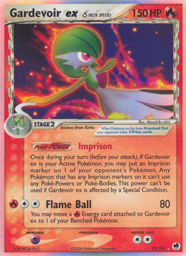 Gardevoir ex (93/101) (Delta Species) [EX: Dragon Frontiers] | Clutch Gaming