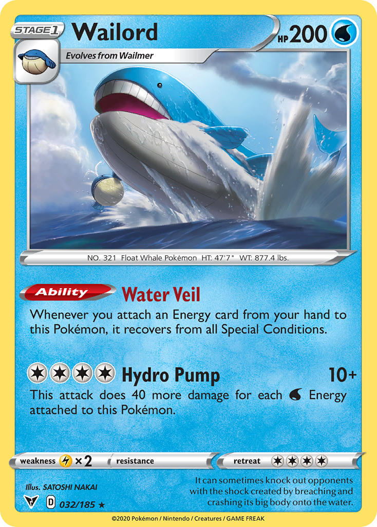 Wailord (032/185) [Sword & Shield: Vivid Voltage] | Clutch Gaming