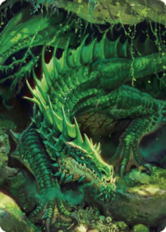 Lurking Green Dragon Art Card [Commander Legends: Battle for Baldur's Gate Art Series] | Clutch Gaming