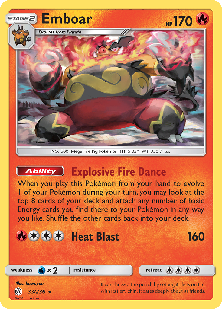 Emboar (33/236) [Sun & Moon: Cosmic Eclipse] | Clutch Gaming