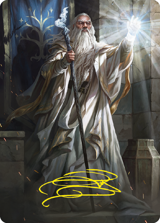 Gandalf the White Art Card (Gold-Stamped Signature) [The Lord of the Rings: Tales of Middle-earth Art Series] | Clutch Gaming