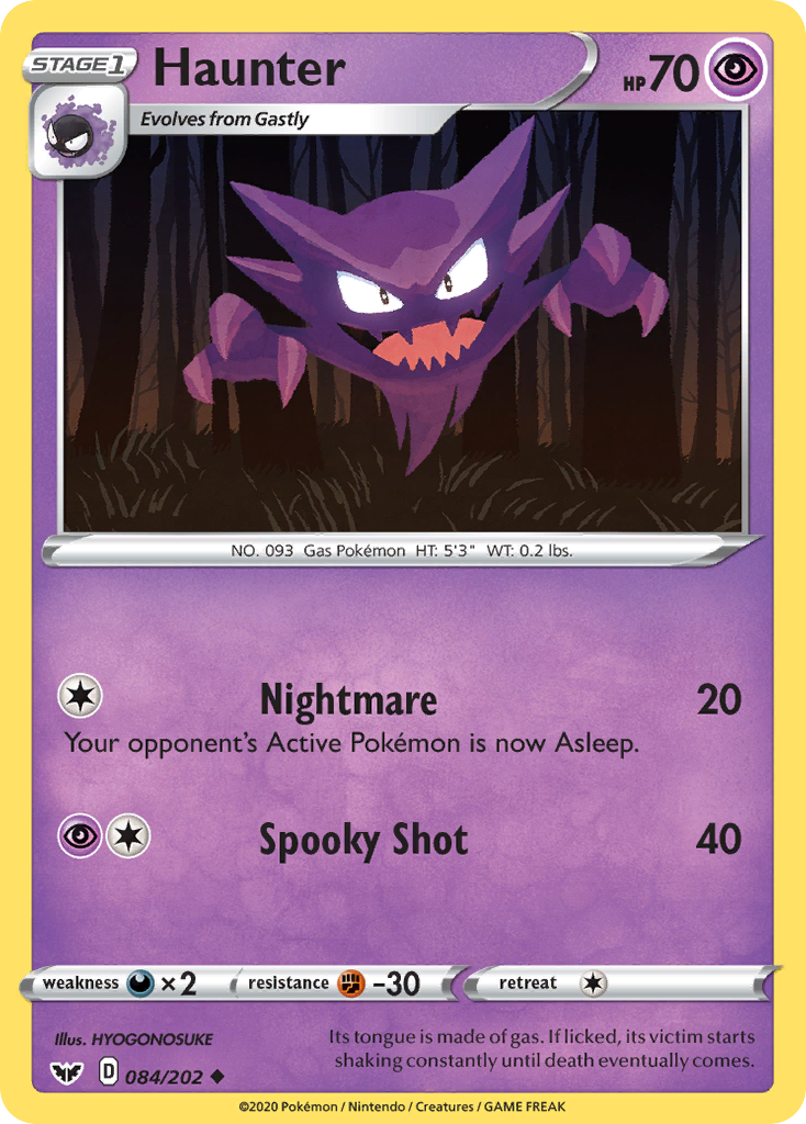 Haunter (084/202) [Sword & Shield: Base Set] | Clutch Gaming