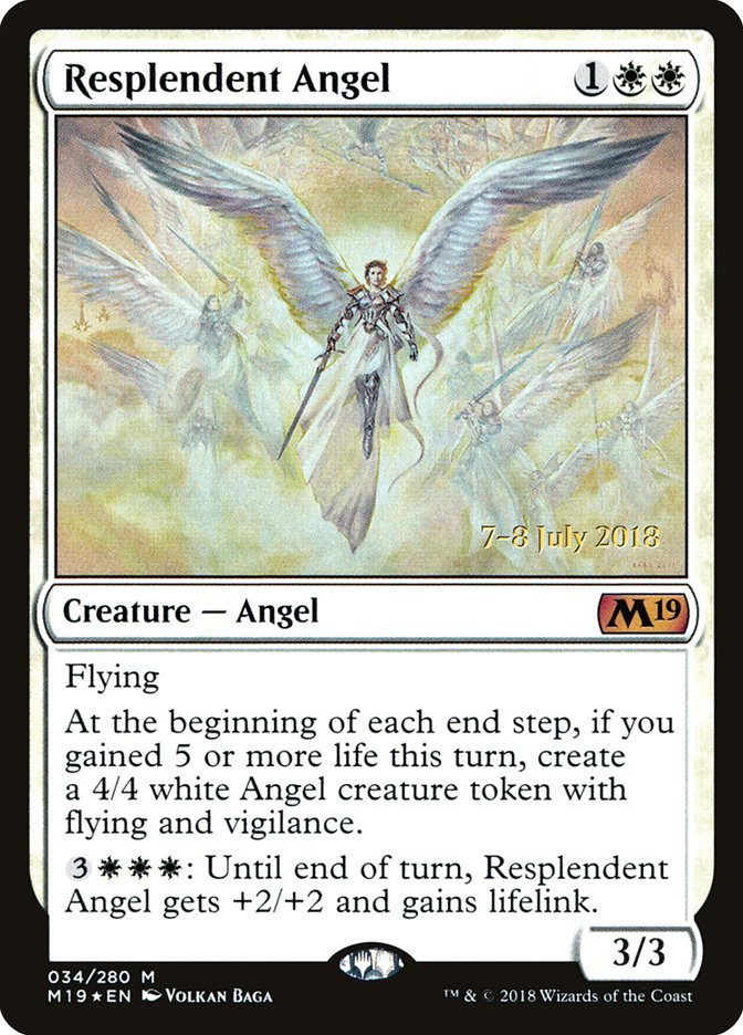 Resplendent Angel [Core Set 2019 Prerelease Promos] | Clutch Gaming