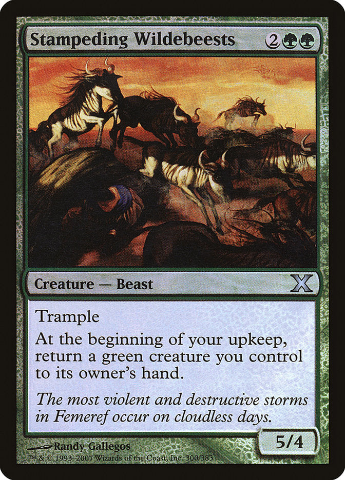 Stampeding Wildebeests (Premium Foil) [Tenth Edition] | Clutch Gaming