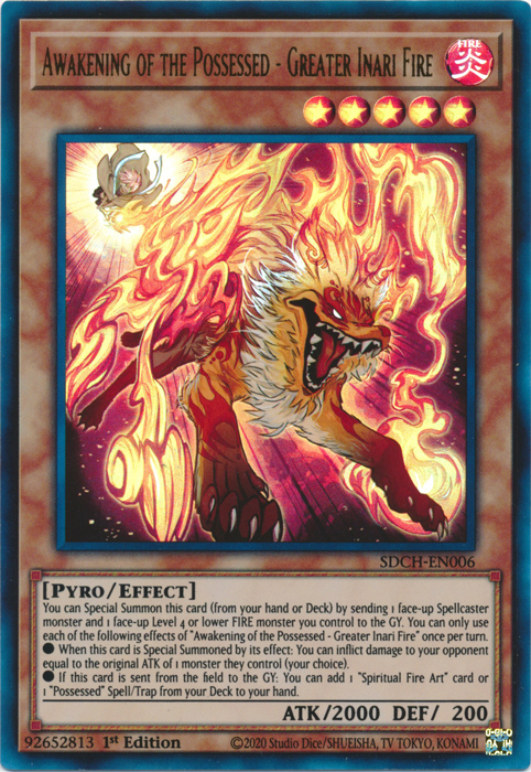 Awakening of the Possessed - Greater Inari Fire [SDCH-EN006] Ultra Rare | Clutch Gaming