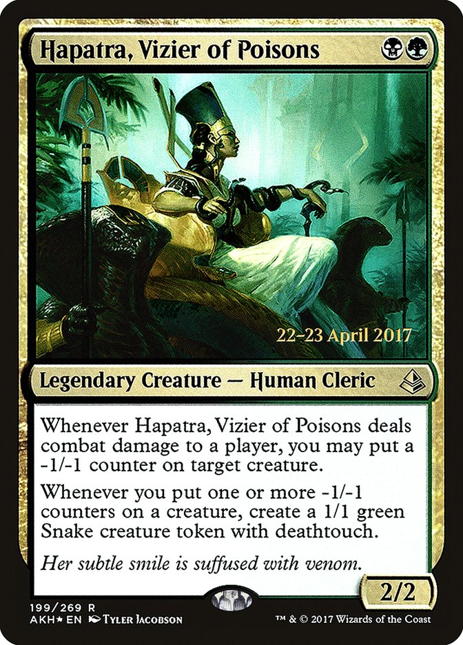 Hapatra, Vizier of Poisons [Amonkhet Prerelease Promos] | Clutch Gaming