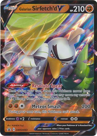 Galarian Sirfetch'd V (SWSH043) (Jumbo Card) [Sword & Shield: Black Star Promos] | Clutch Gaming