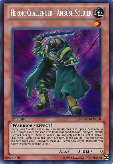 Heroic Challenger - Ambush Soldier [NUMH-EN010] Secret Rare | Clutch Gaming