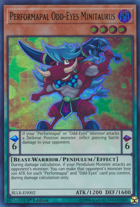 Performapal Odd-Eyes Minitaurus [BLLR-EN002] Ultra Rare | Clutch Gaming